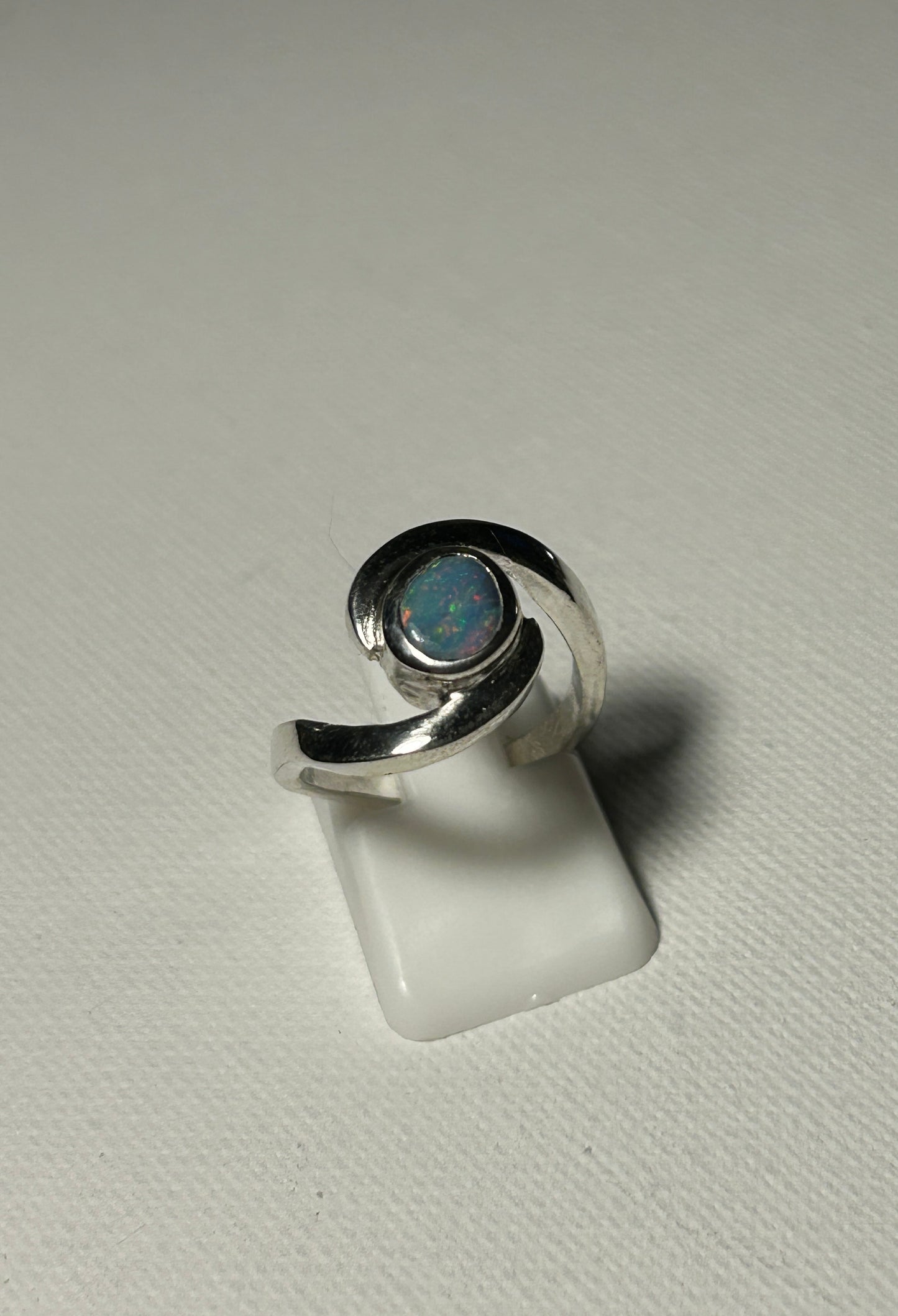 Blue swirl ring