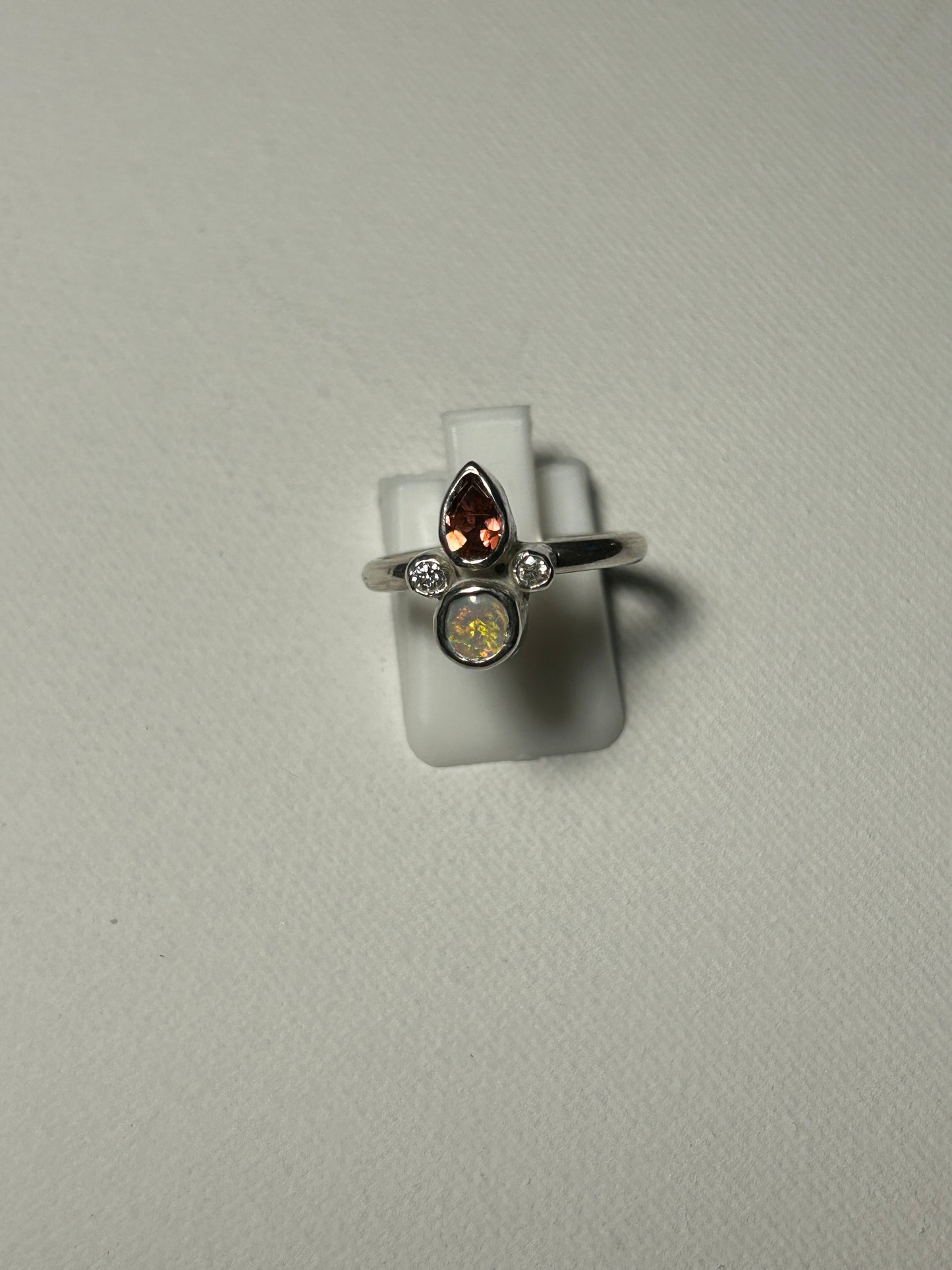 Tourmaline and opal Eva ring