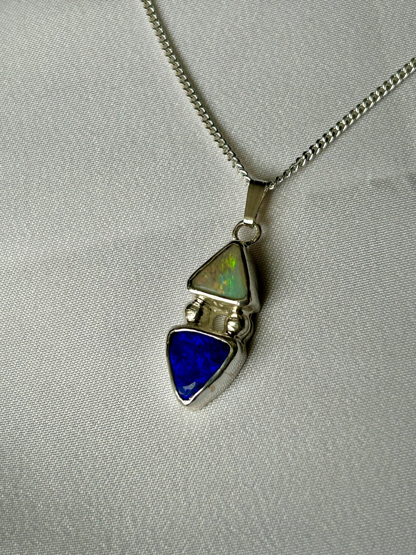 Double Opal pendant