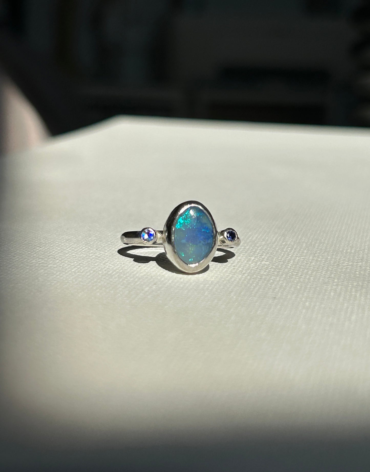 Blue sparkle trilogy Ring