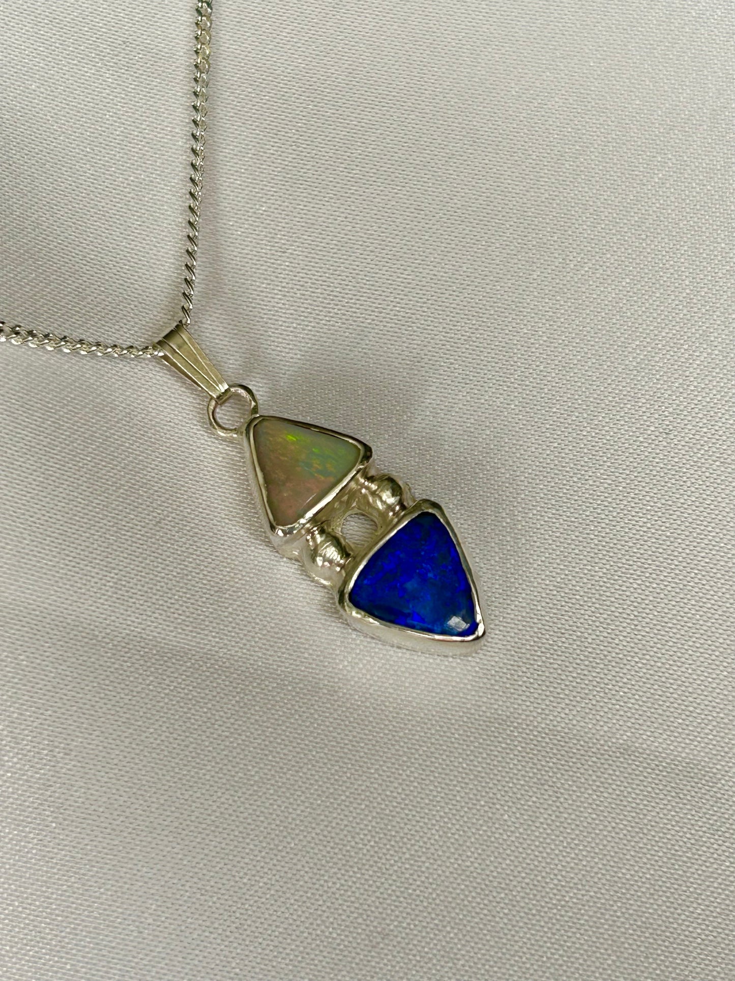 Double Opal pendant