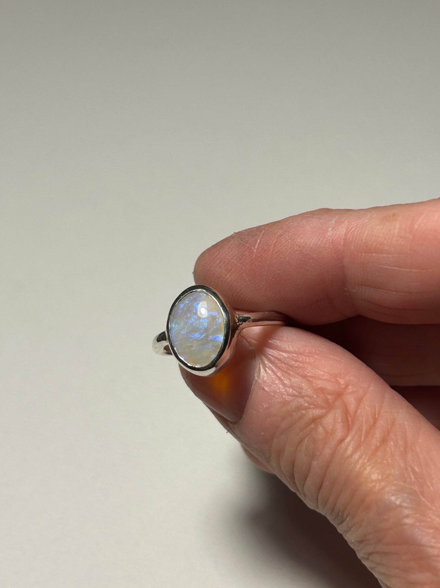 Crystal opal ring