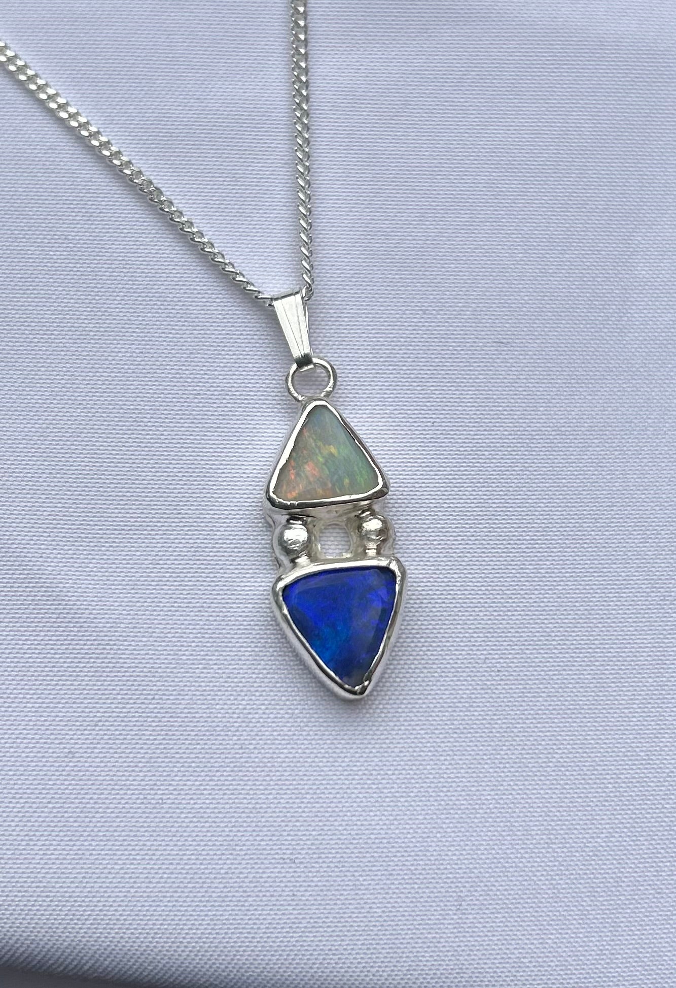 Double Opal pendant