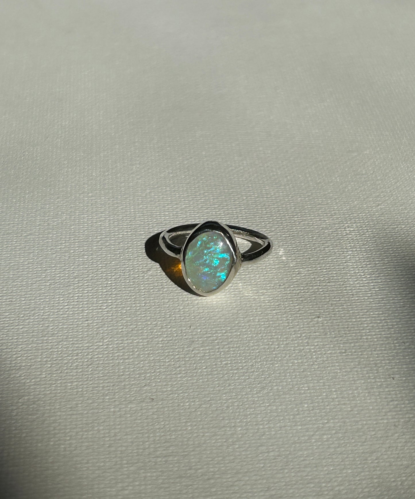 Crystal opal ring