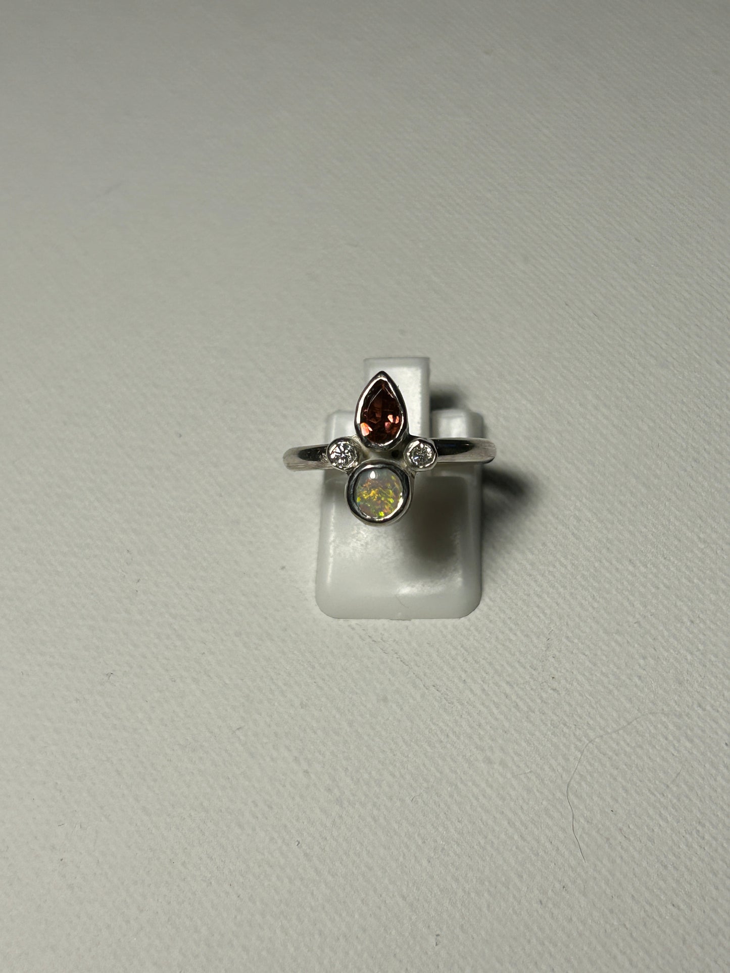 Tourmaline and opal Eva ring