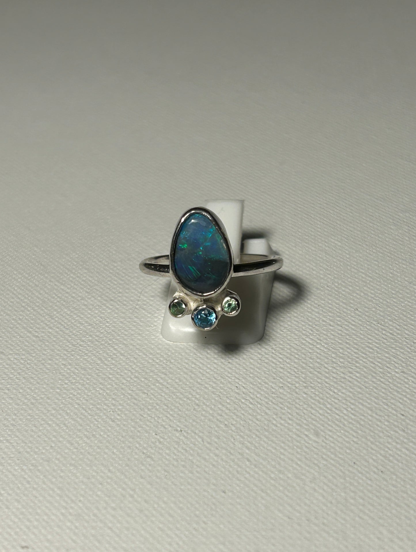 Stormy Night Opal Ring