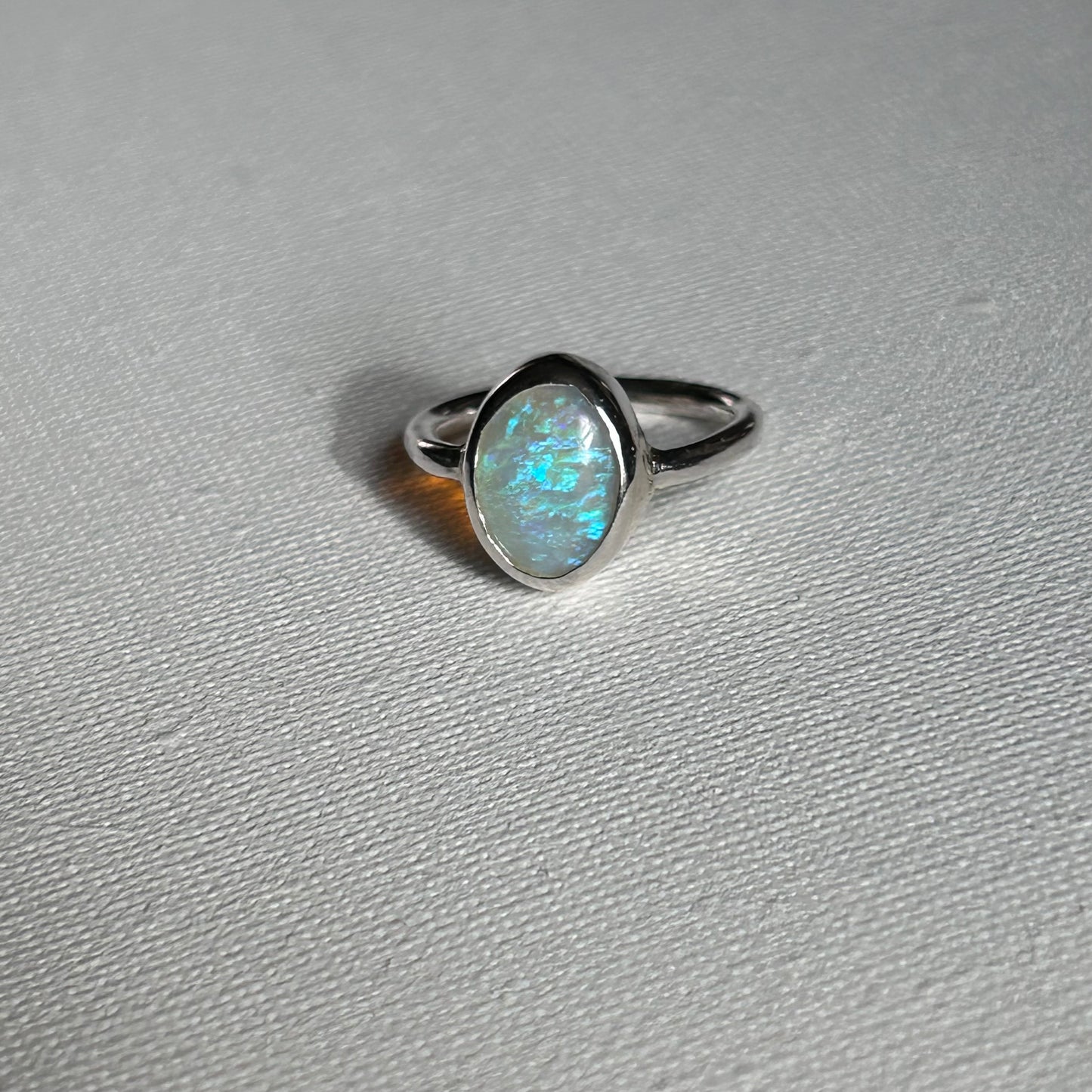 Crystal opal ring