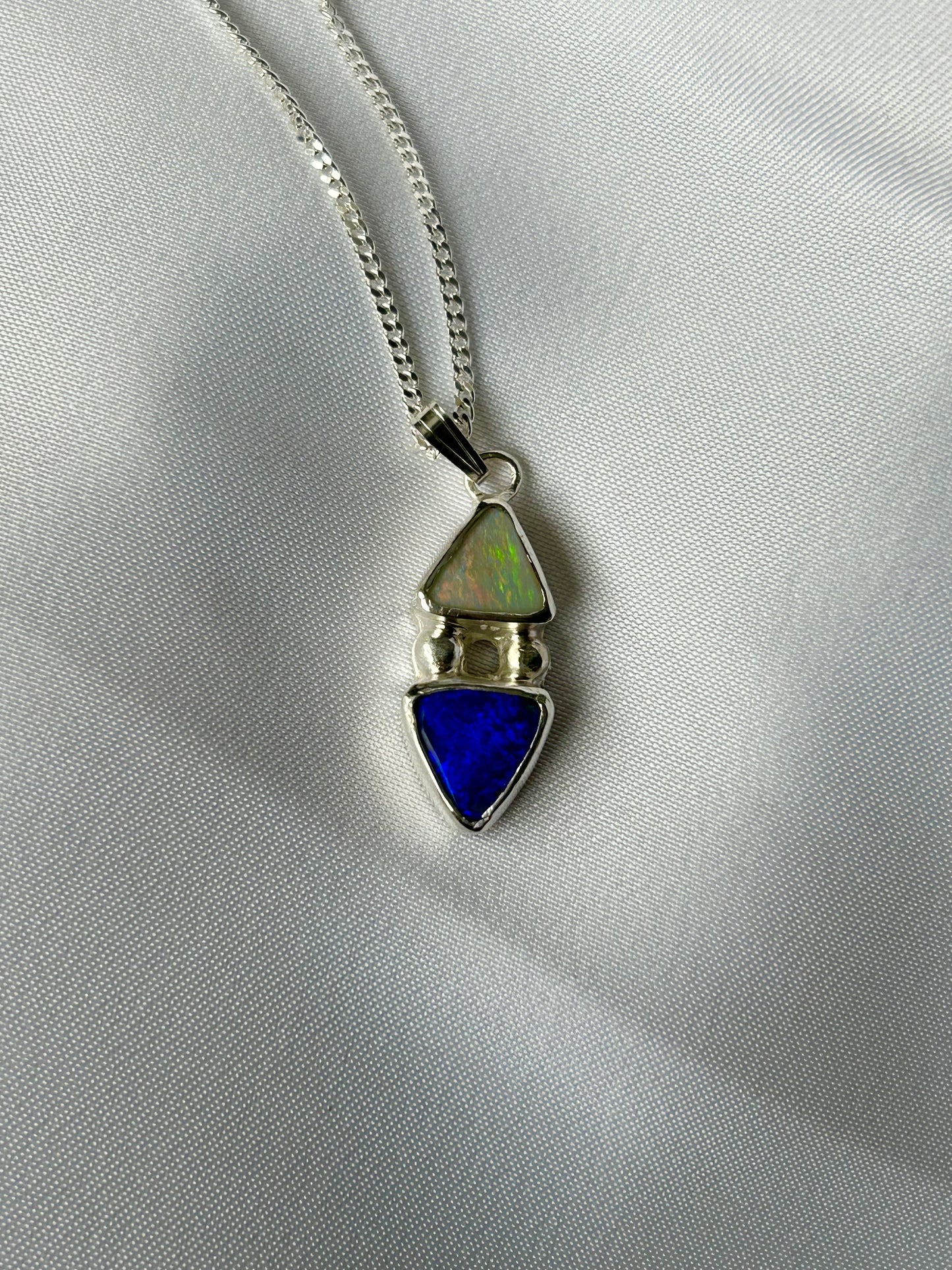 Double Opal pendant