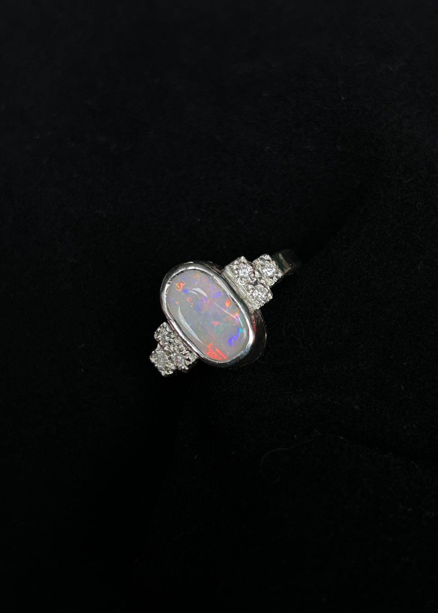 Rainbow Opal Ring
