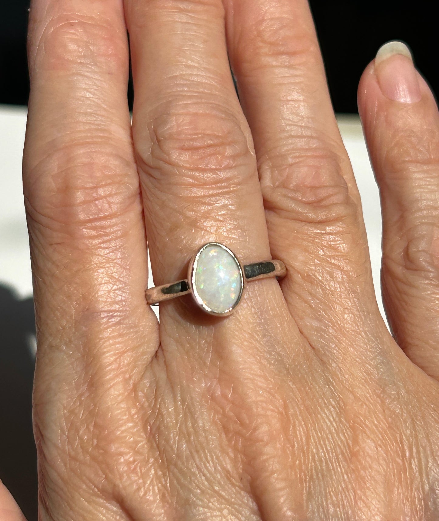 Coober Pedy opal ring