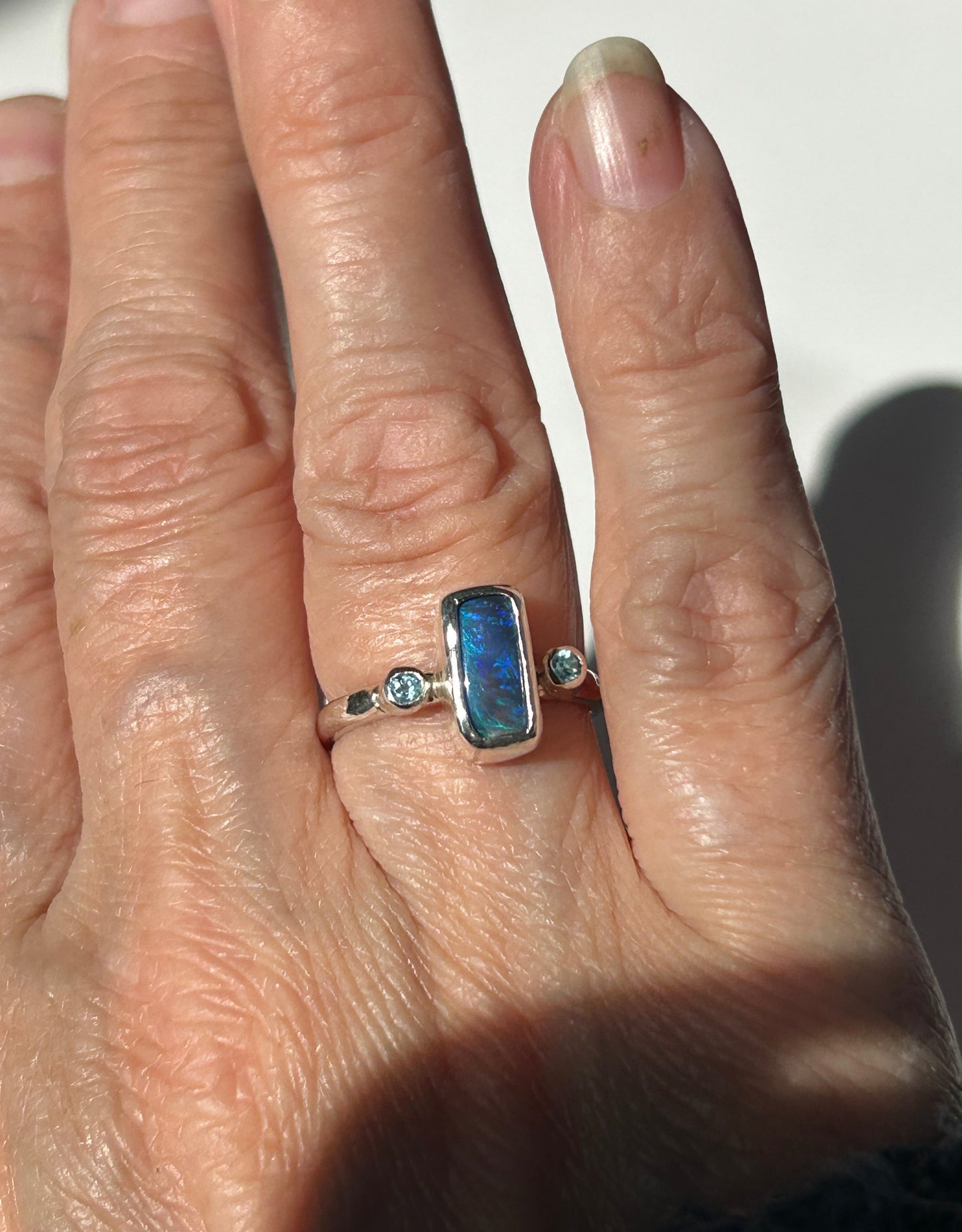 Blue trilogy ring