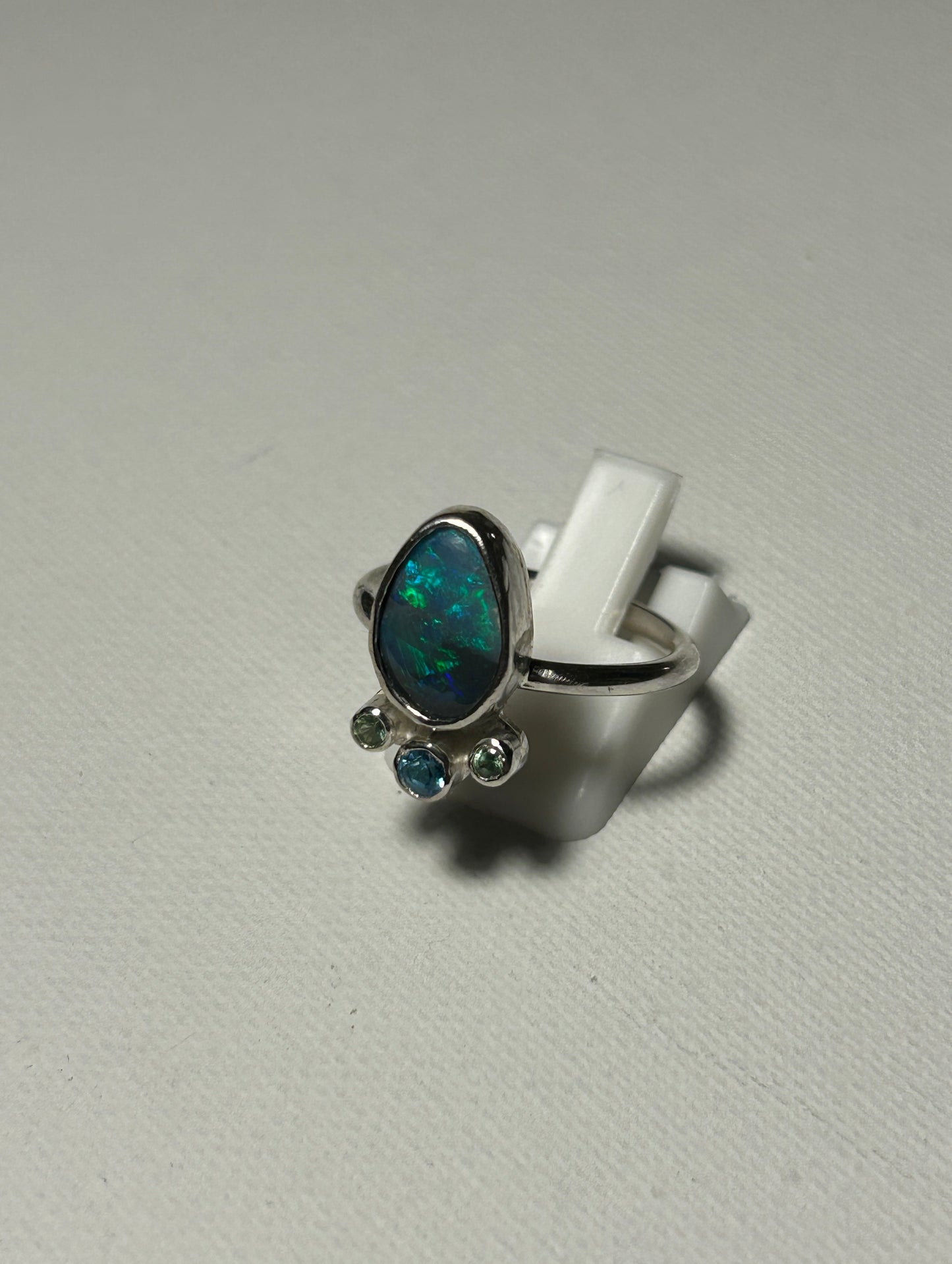 Stormy Night Opal Ring