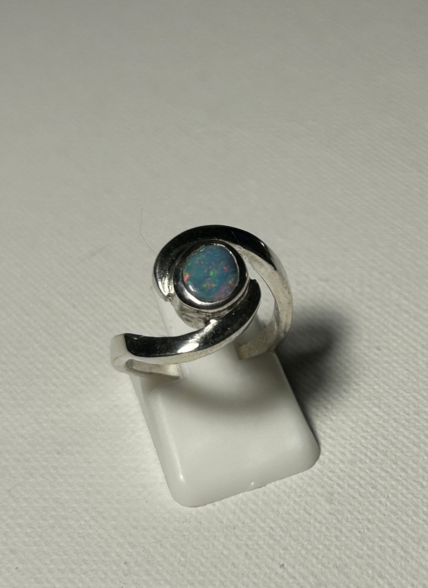 Blue swirl ring