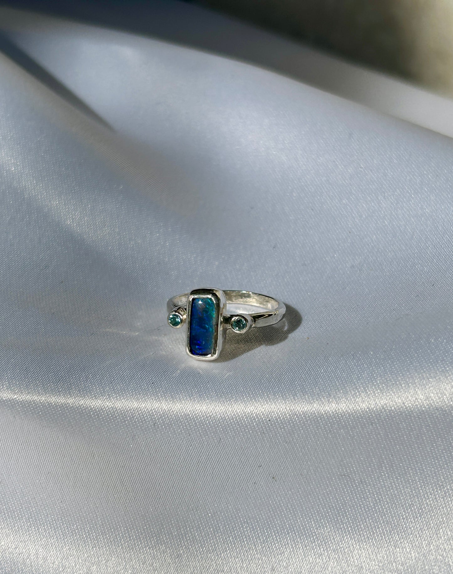 Blue trilogy ring