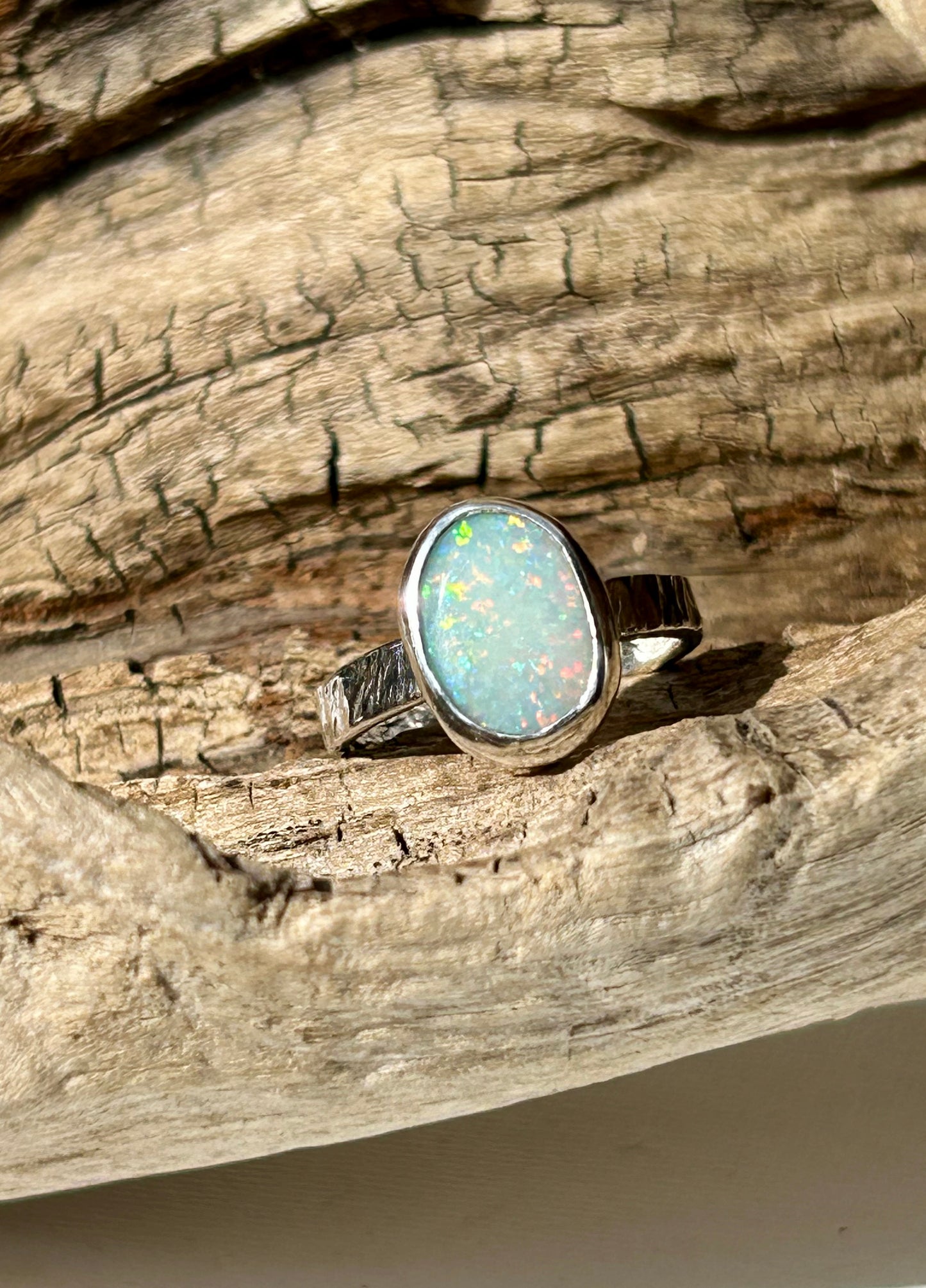 Coober Pedy opal ring
