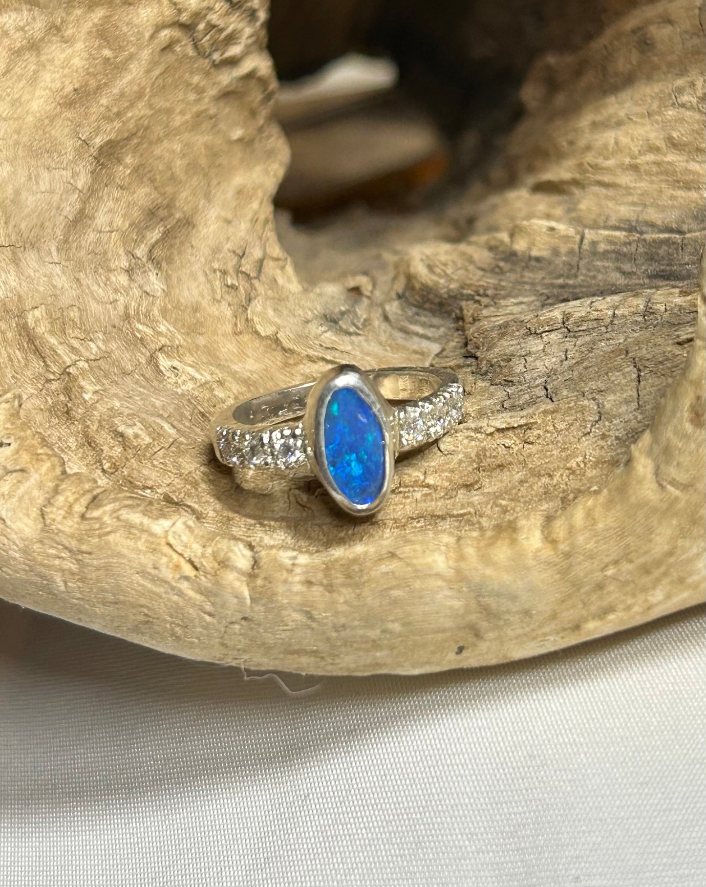 Blue Opal Ring