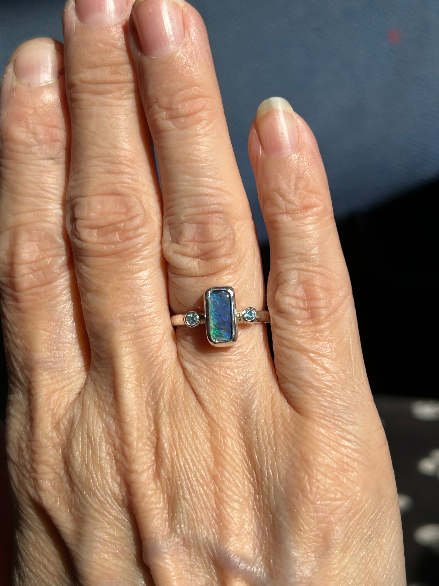 Blue trilogy ring