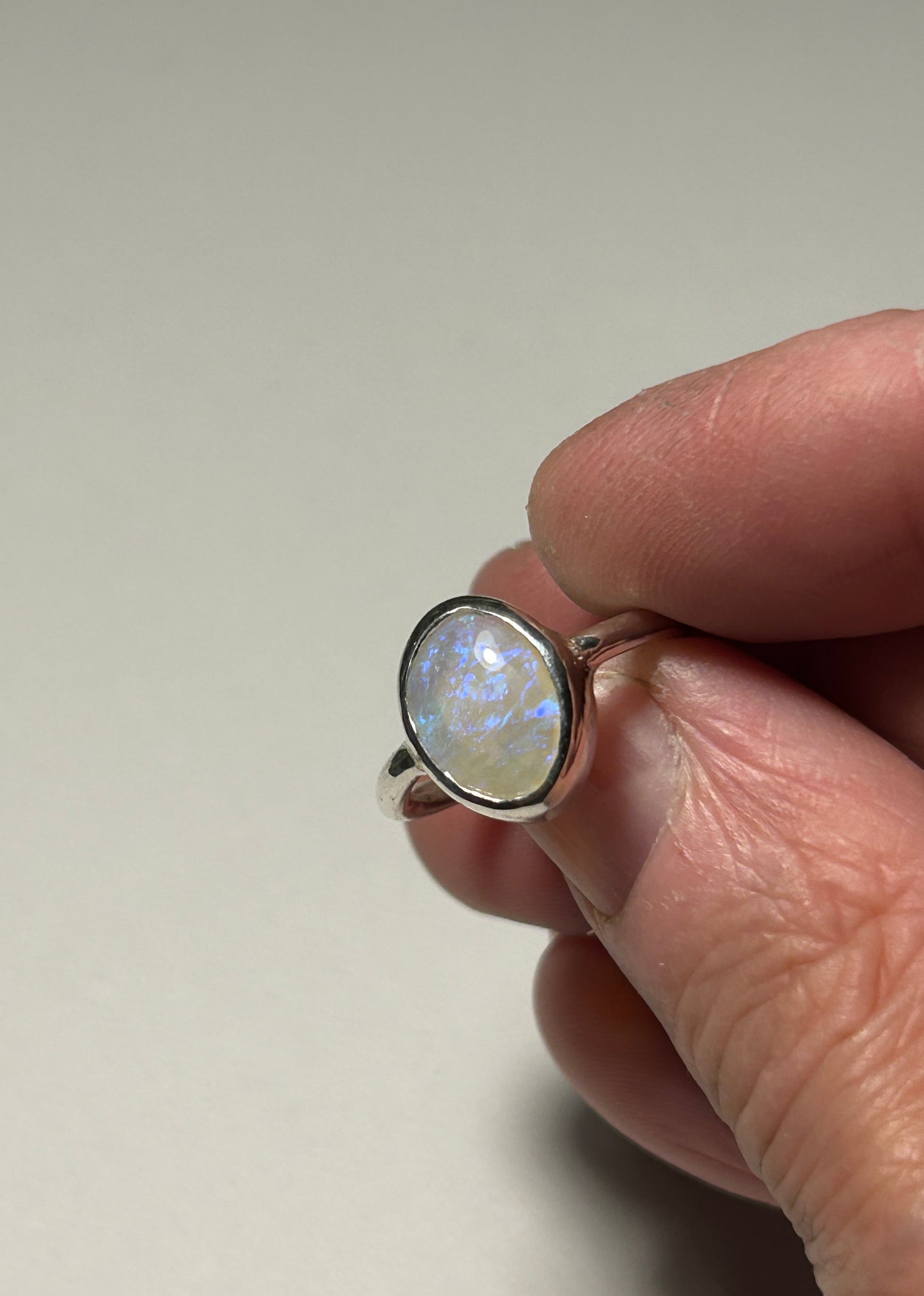 Crystal opal ring