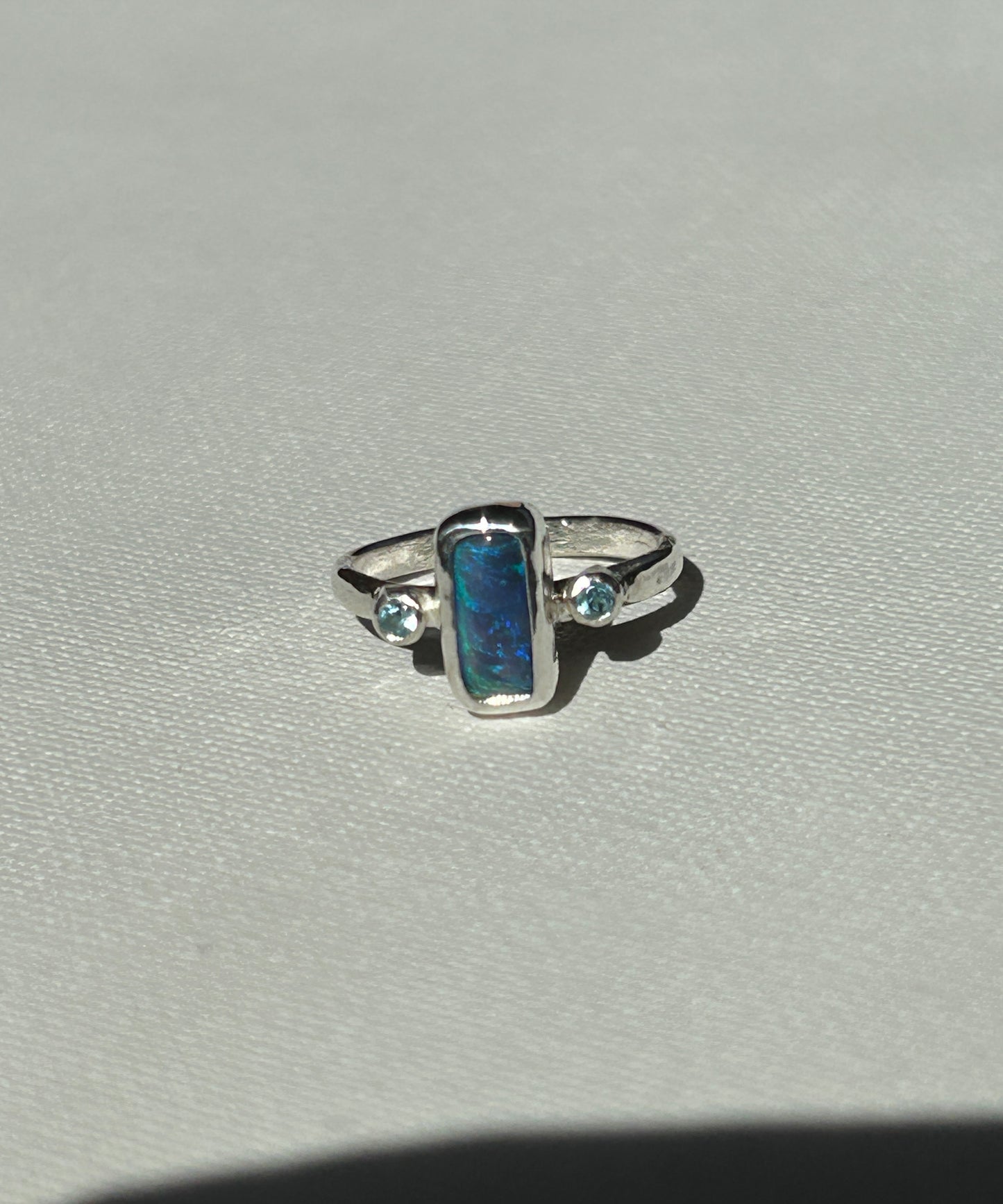 Blue trilogy ring