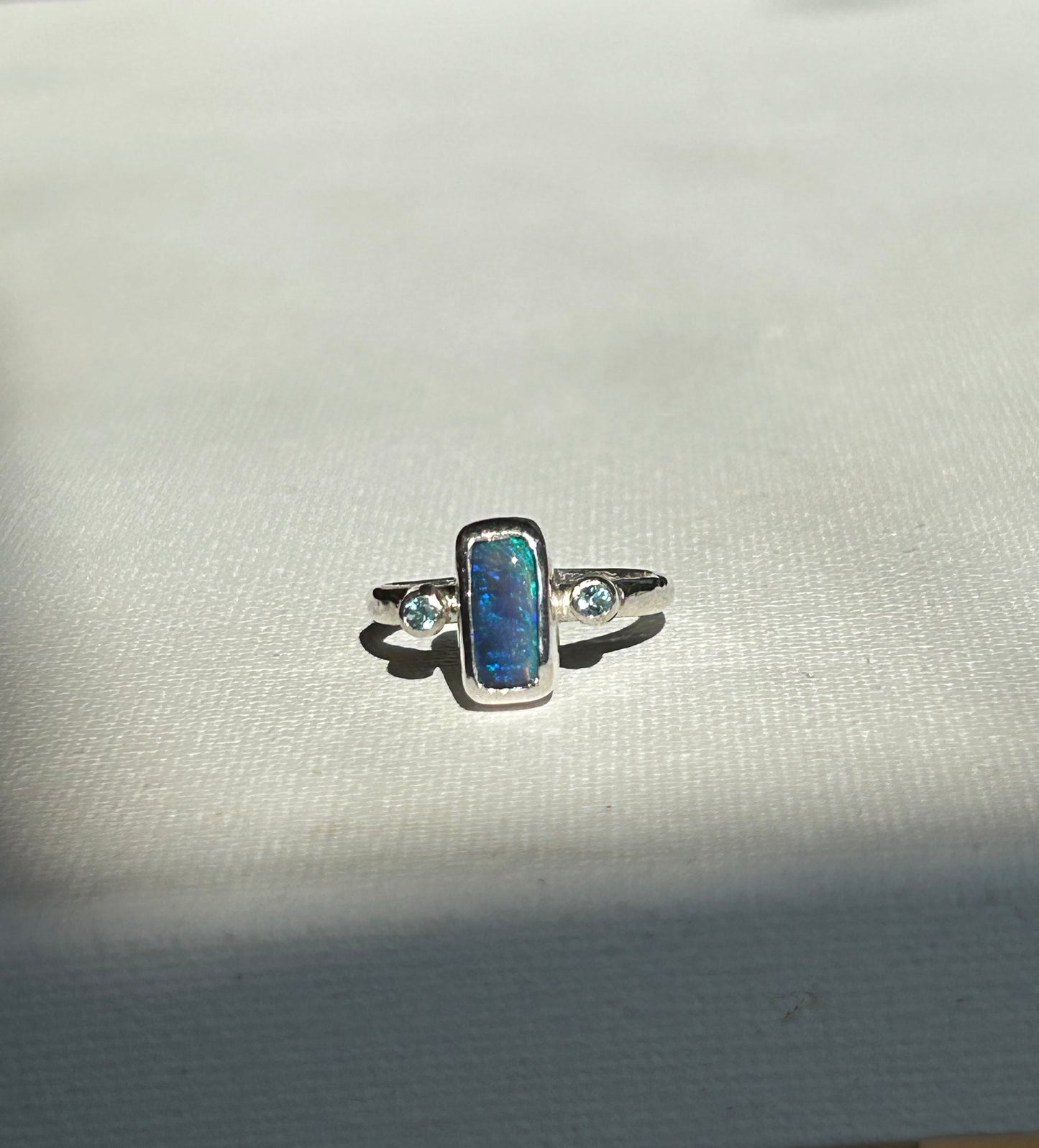 Blue trilogy ring
