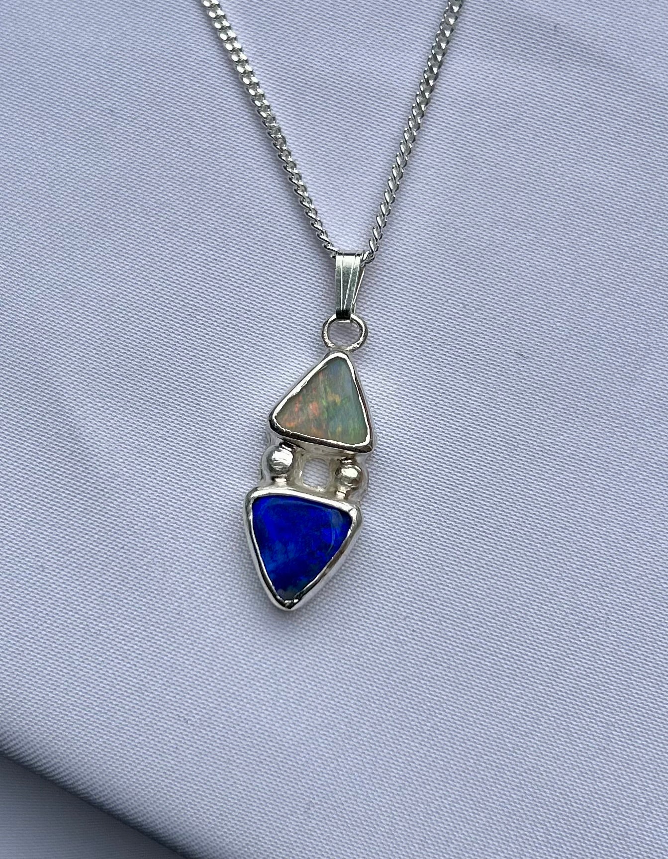 Double Opal pendant