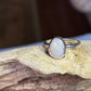 Teardrop solid opal ring