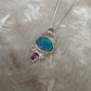 Opal and tourmaline pendant available