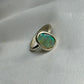 Solid crystal opal ring