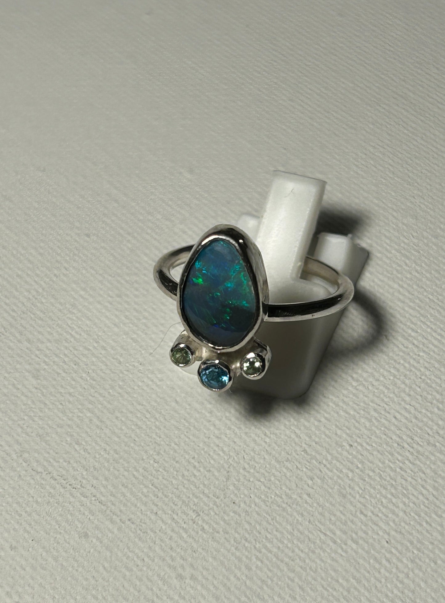 Stormy Night Opal Ring