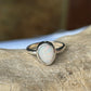 Teardrop solid opal ring