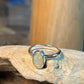 Green Coober Pedy opal ring