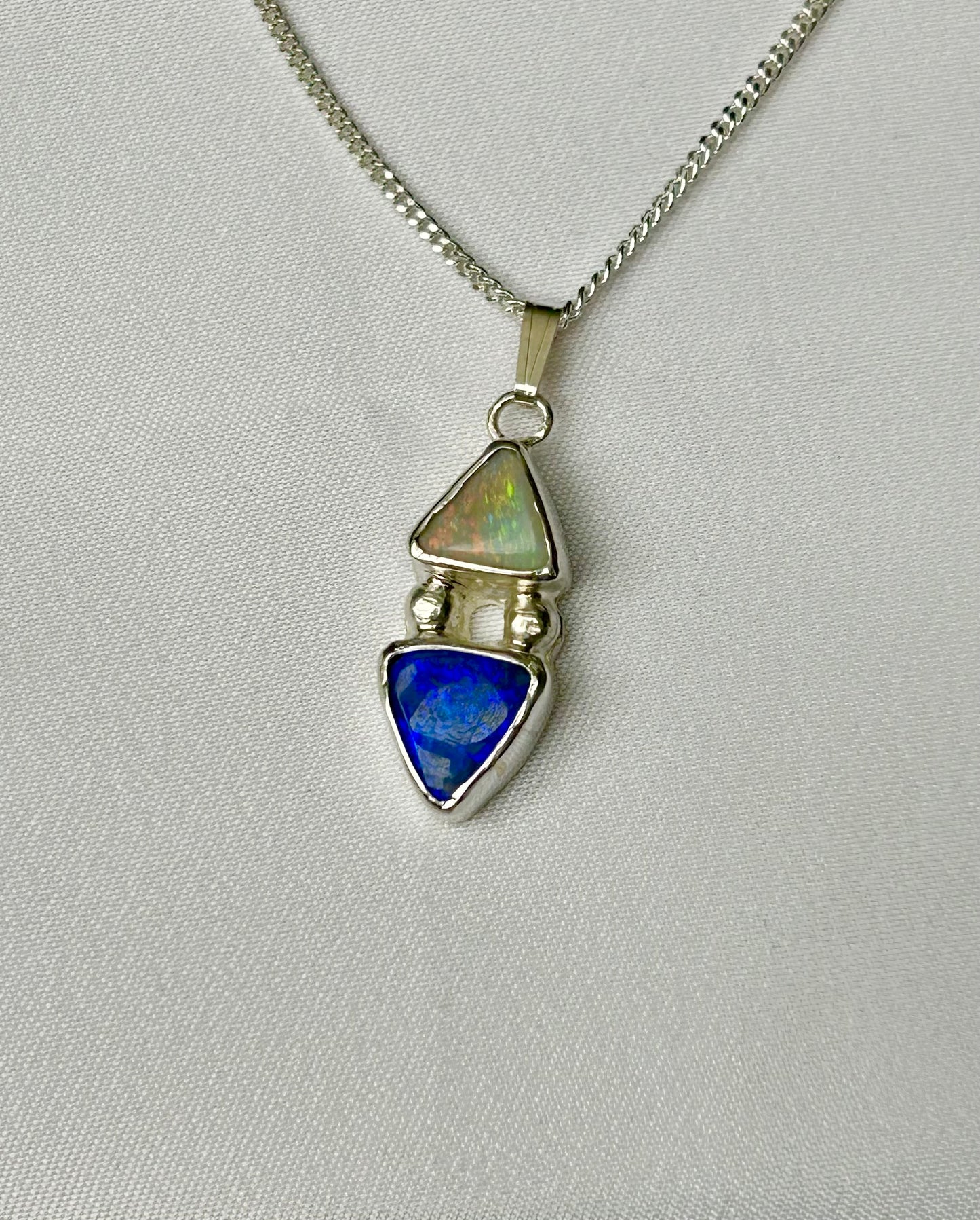 Double Opal pendant