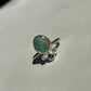 Green/pink opal crown ring