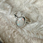 Teardrop solid opal ring
