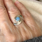 Blue swirl ring