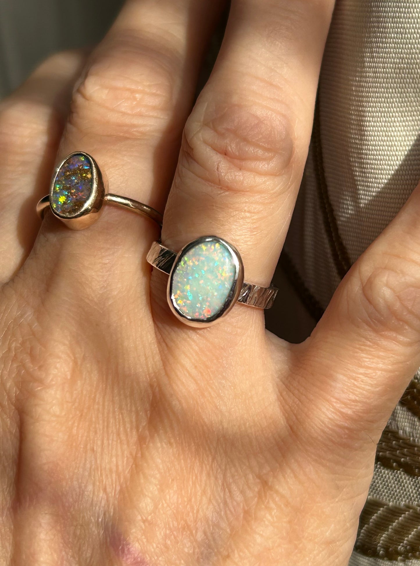 Coober Pedy opal ring