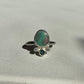 Green/pink opal crown ring