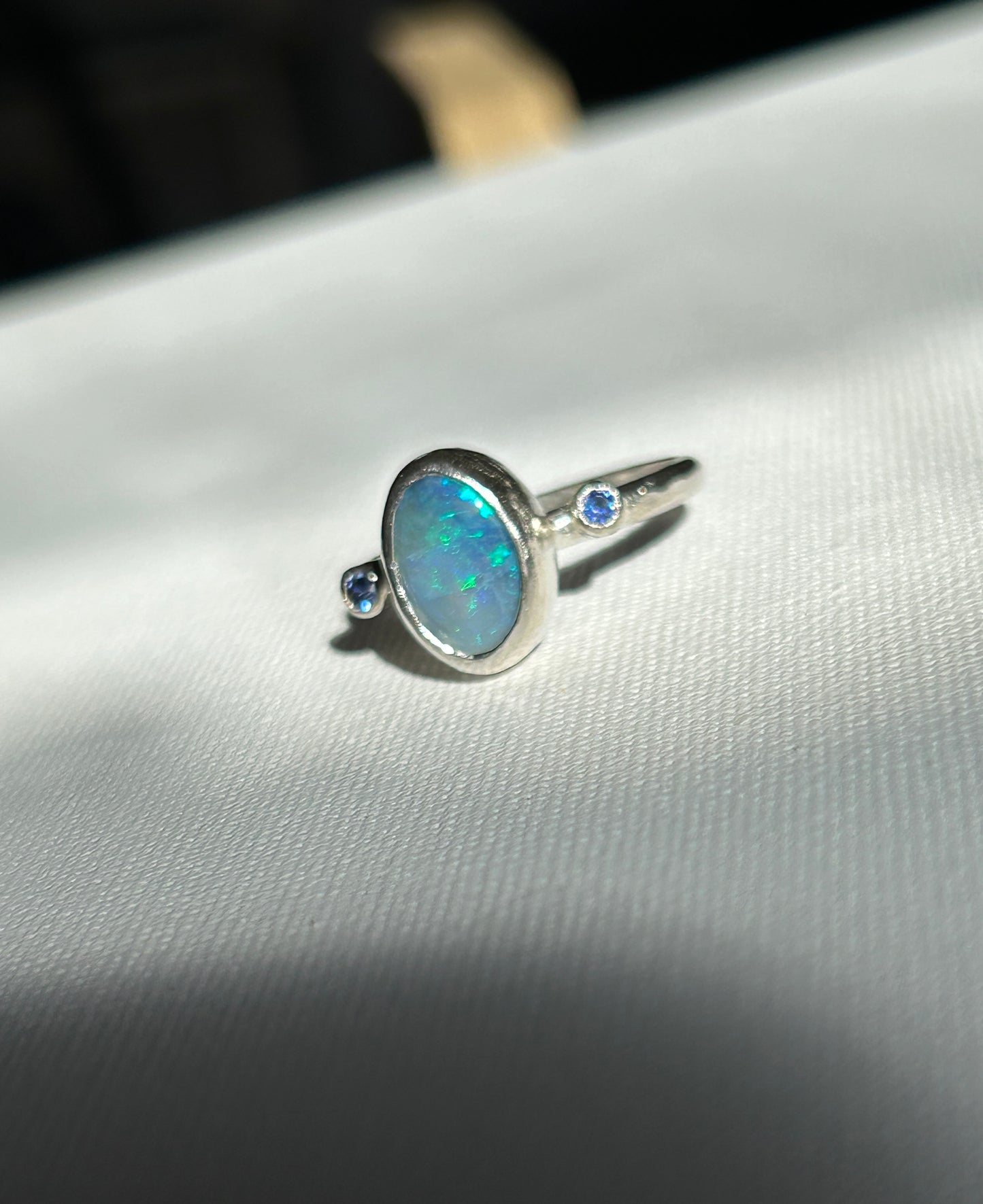 Blue sparkle trilogy Ring