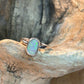 Green Coober Pedy opal ring