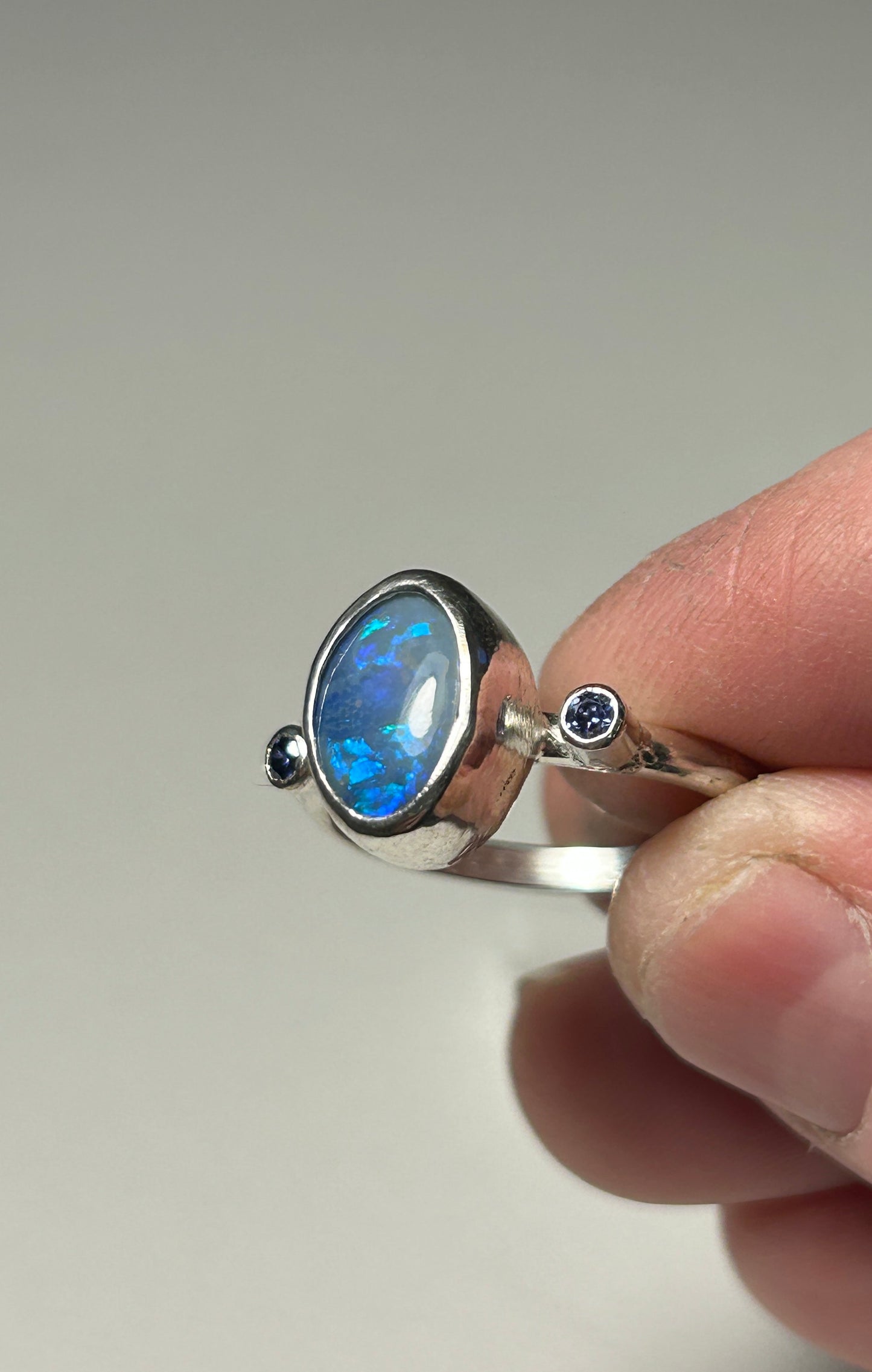 Blue sparkle trilogy Ring