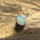 Solid crystal opal ring