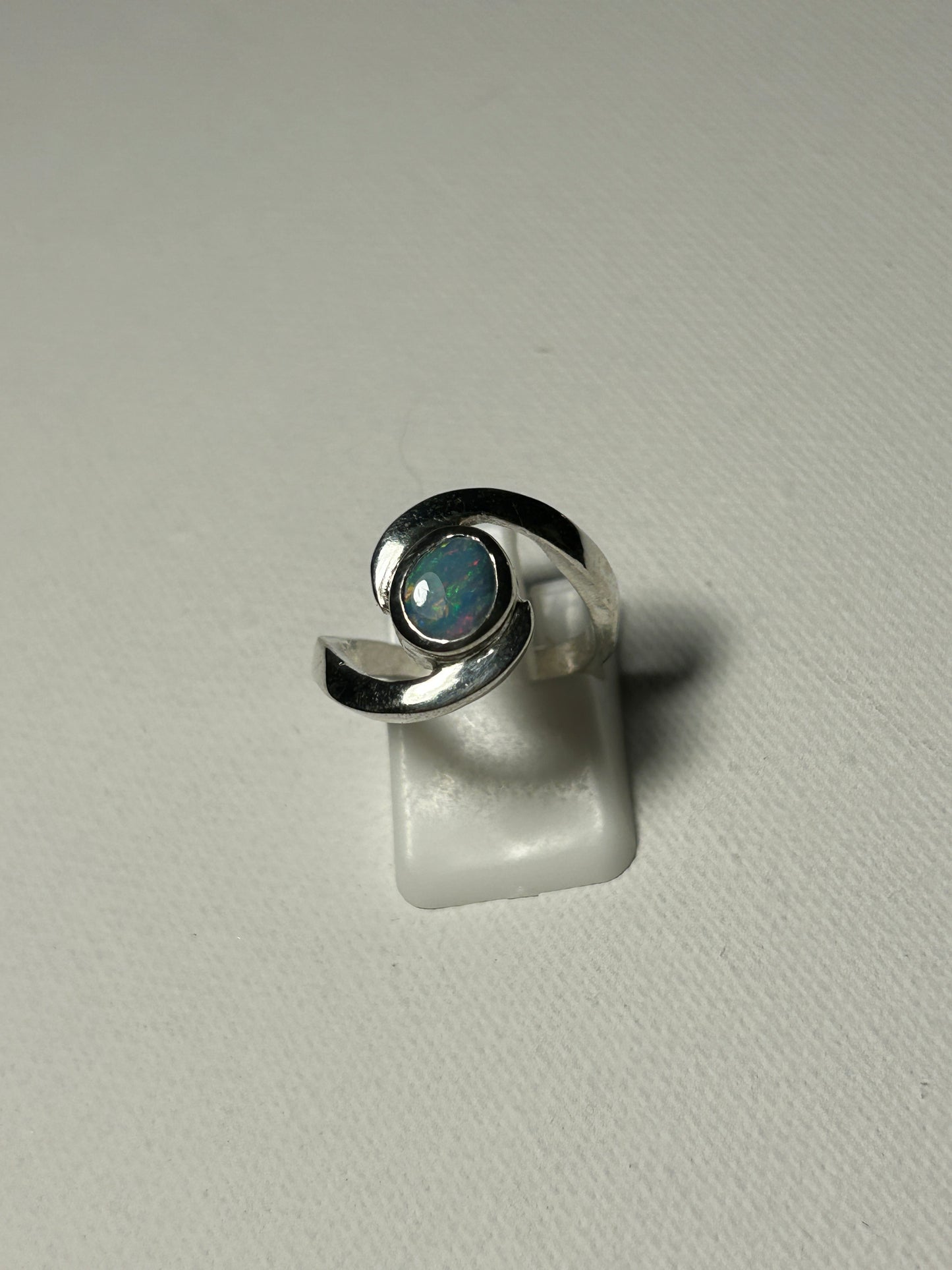 Blue swirl ring