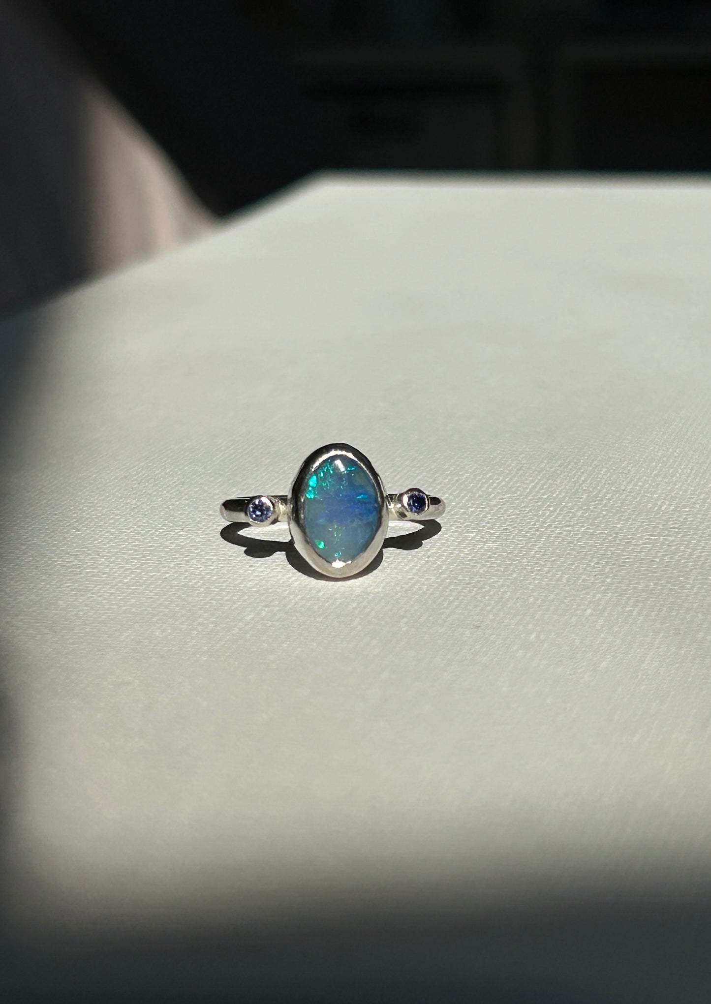 Blue sparkle trilogy Ring