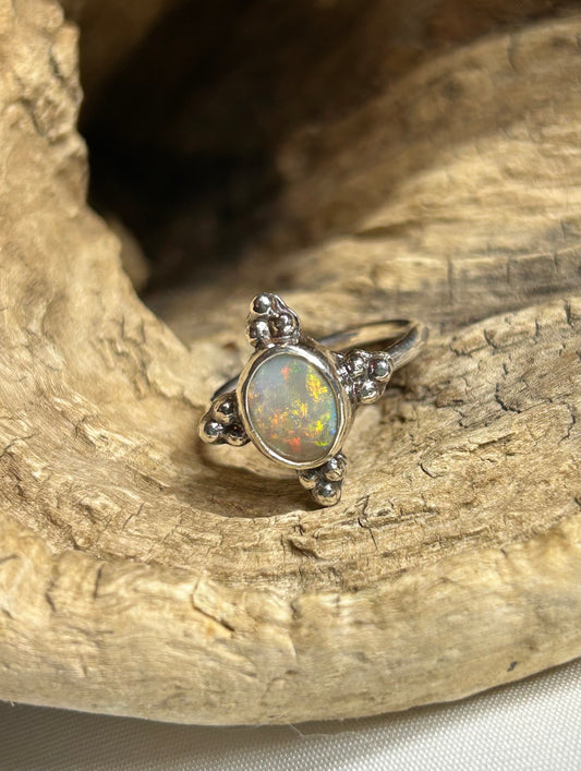 Opal Accent Ring
