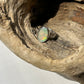 Solid Australian Lighting Ridge silver opal ring.