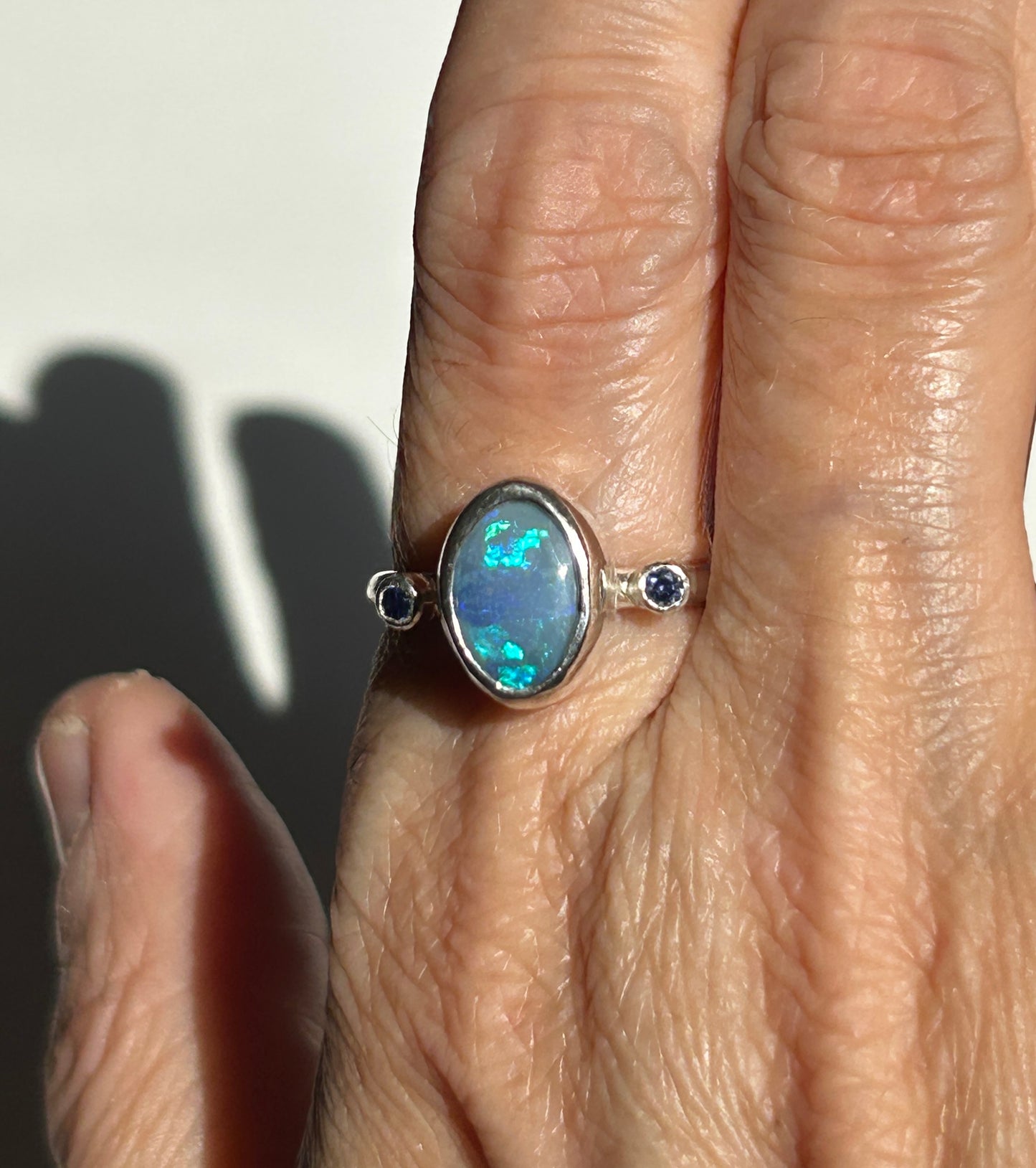 Blue sparkle trilogy Ring