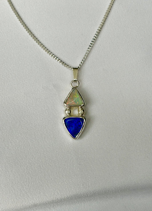 Double Opal pendant