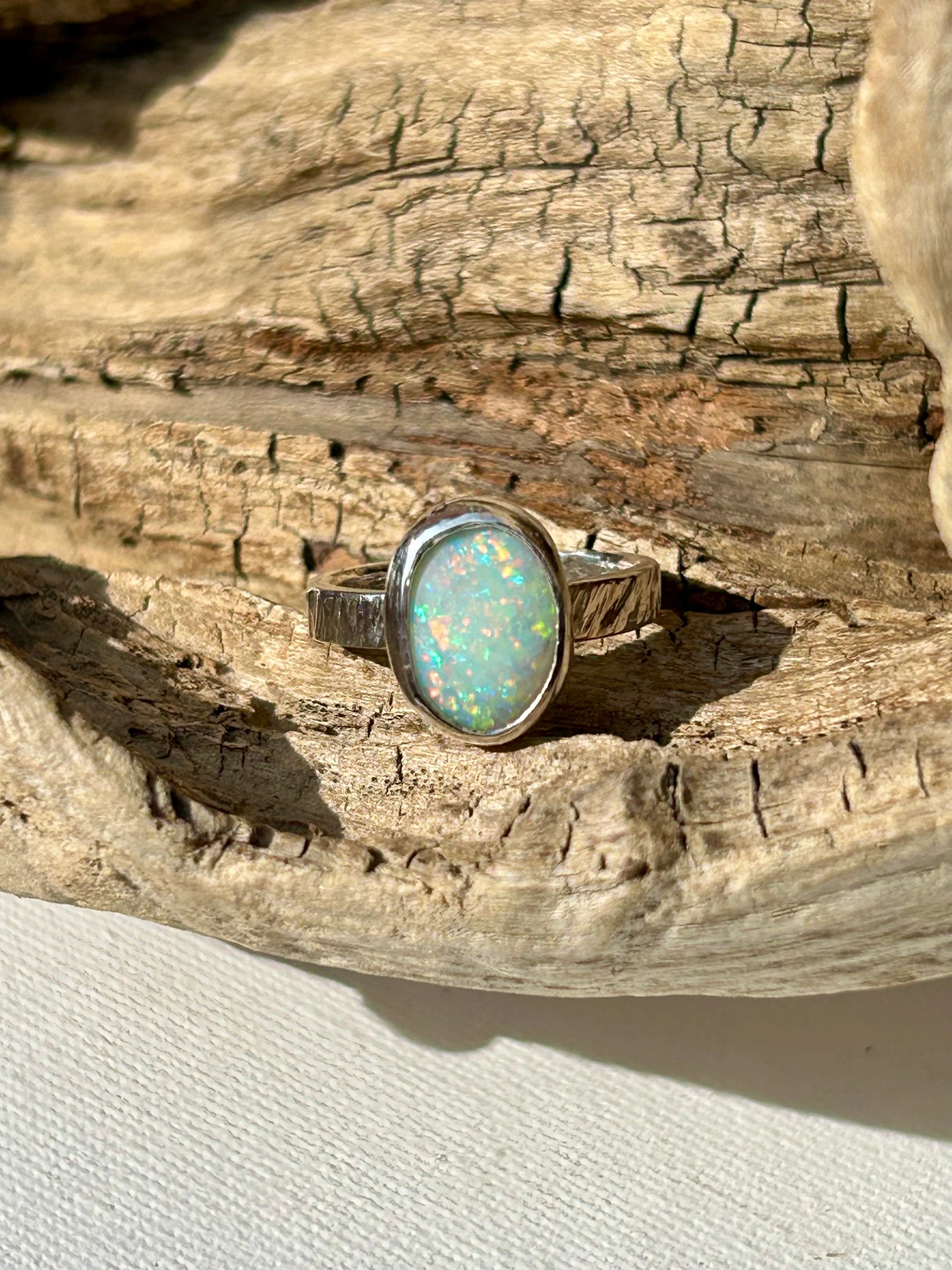 Coober Pedy opal ring