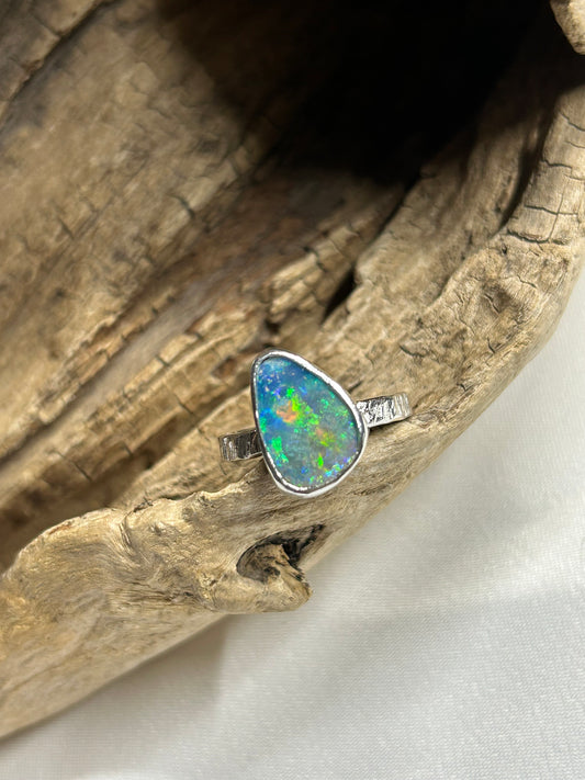 Rainbow Opal Ring