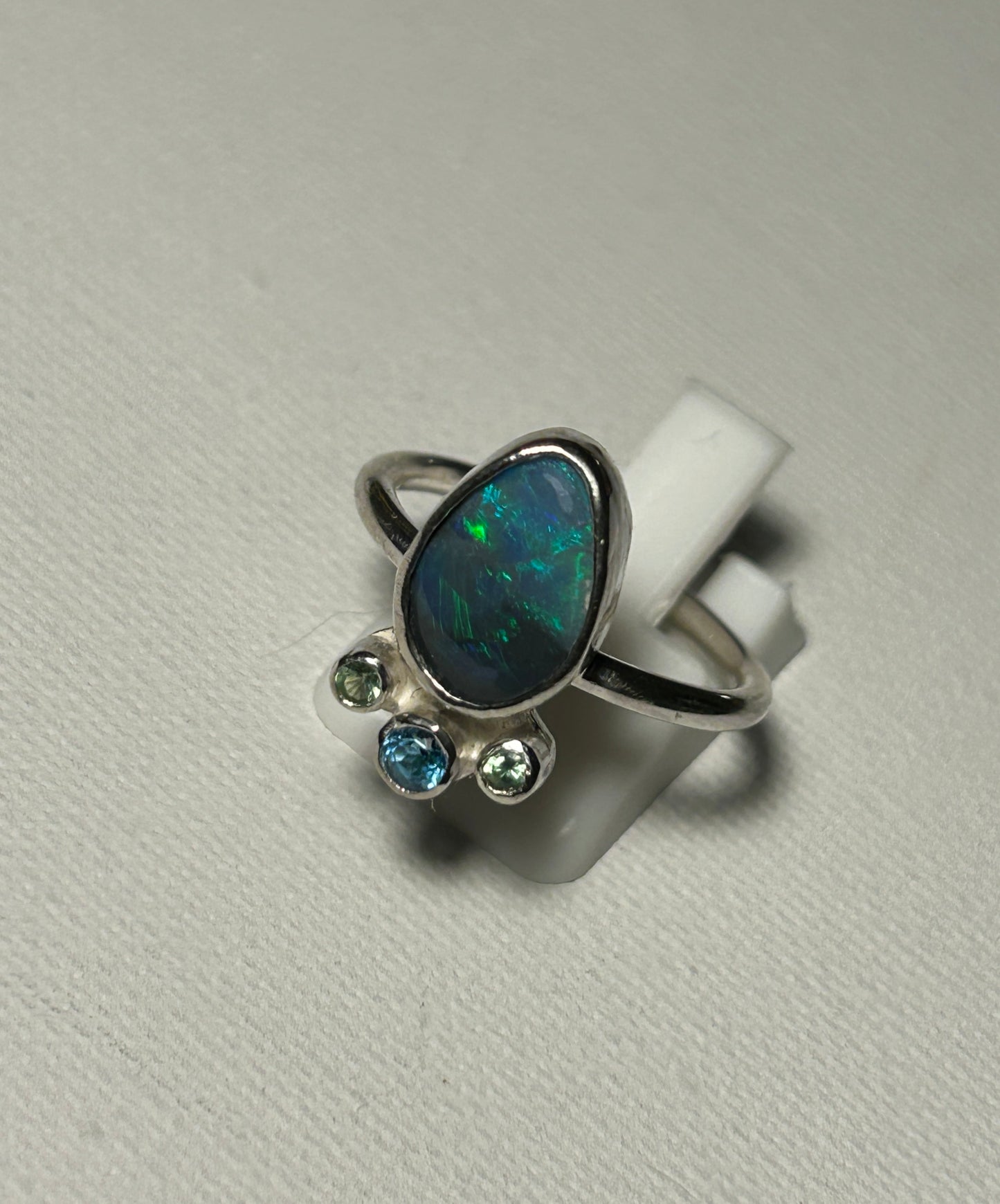 Stormy Night Opal Ring